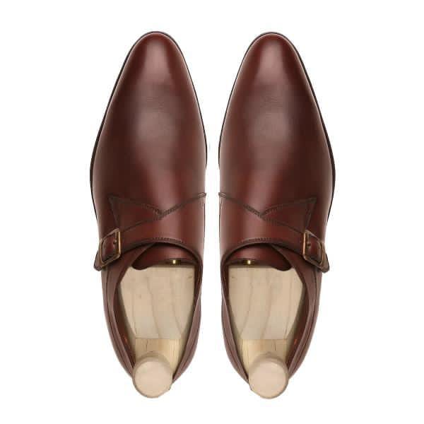 Men’s Bespoke Oxblood Calf Leather Monkstrap Shoes - Image 2